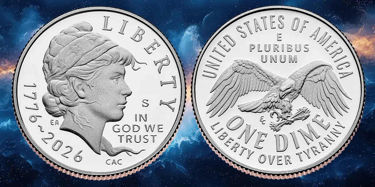 The first time since 1945 that personified Liberty has appeared on the U.S. dime.