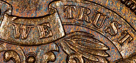 Obverse Die Doubling Detail - 1867 Two Cent
