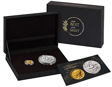Best of the Mint 1916 Mercury Dime Gold Coin and Silver Medal Set