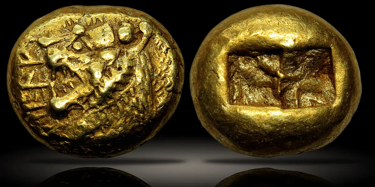 Kings of Lydia. Alyattes, circa 620/610-560; Third of siglos or Trite