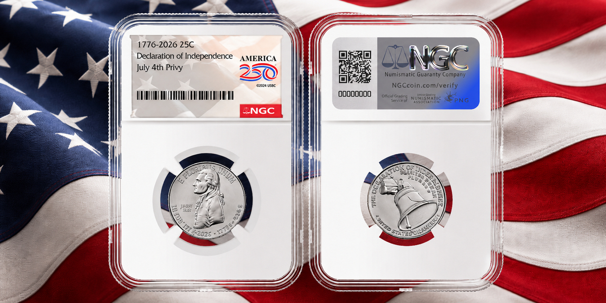 The first collector to submit the Declaration of Independence Quarter featuring the “July 4th” privy mark to NGC for grading will receive a bounty of $2,500 cash.