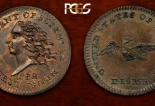 1792 P10C Disme, Judd-11, Pollock-12, R.8 MS64 Red and Brown PCGS. CAC