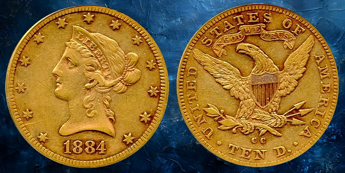 1884-CC $10 Liberty Head Eagle PCGS XF-40