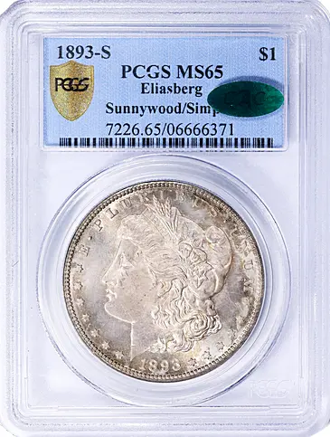 1893-S Morgan Silver Dollar PCGS MS-65 CAC