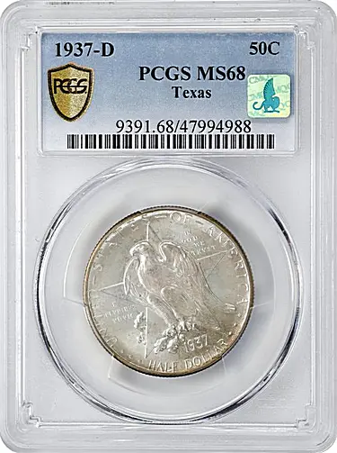 1937-D Texas Independence Centennial. MS-68 (PCGS). CMQ.