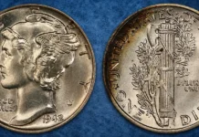 1942/1 Mercury Dime: The Wartime Mint Mistake That Put Two Years on One Coin 1942/1 Mercury Dime Full Bands