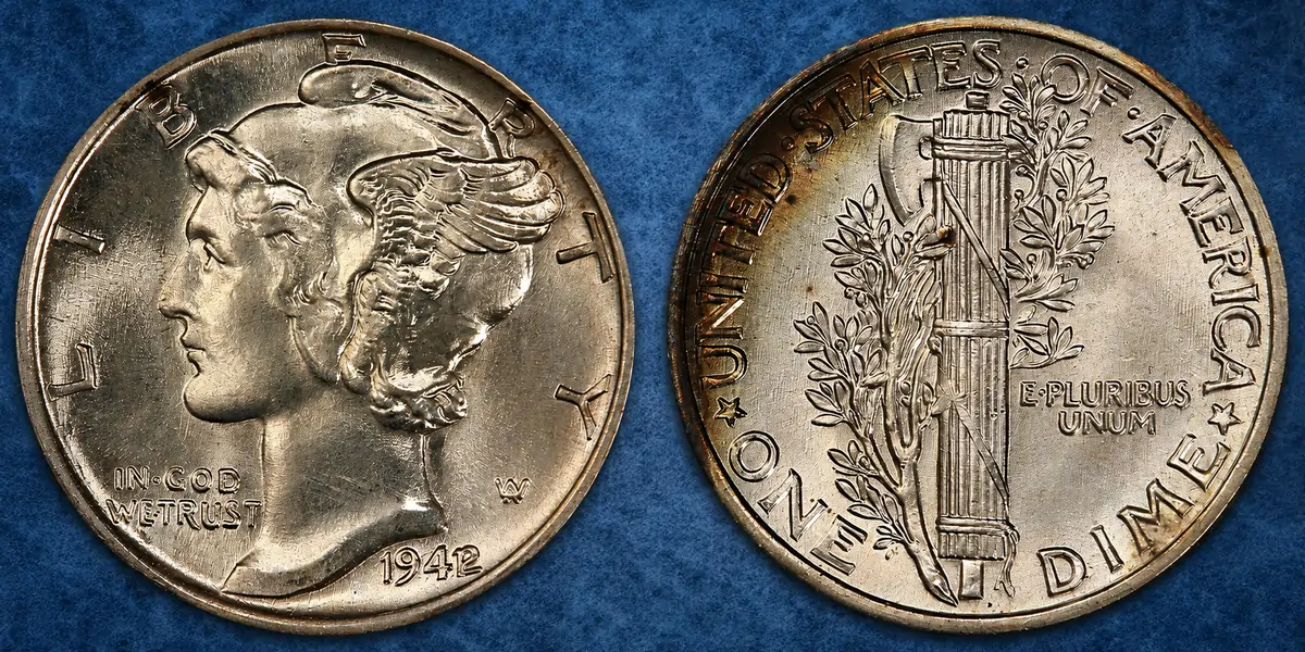 1942/1 Mercury Dime Full Bands