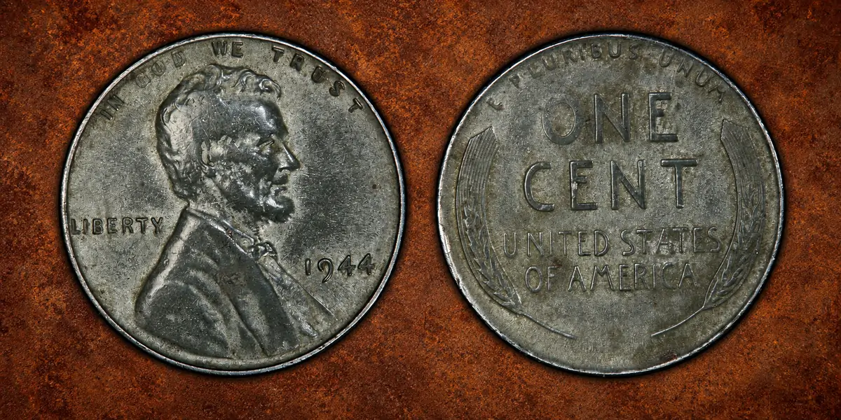 1944 1C Lincoln Cent -- Struck on 2.9 Gm Steel Planchet -- VF35 PCGS. PCGS