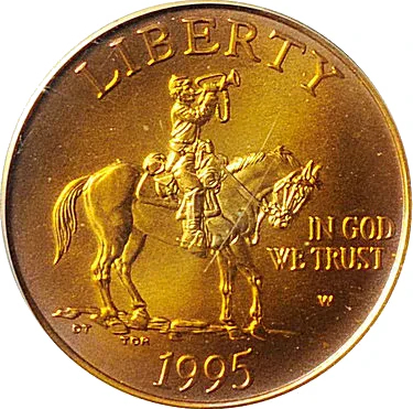 1995-W Civil War Battlefield Preservation Gold $5. MS-69 (PCGS).
