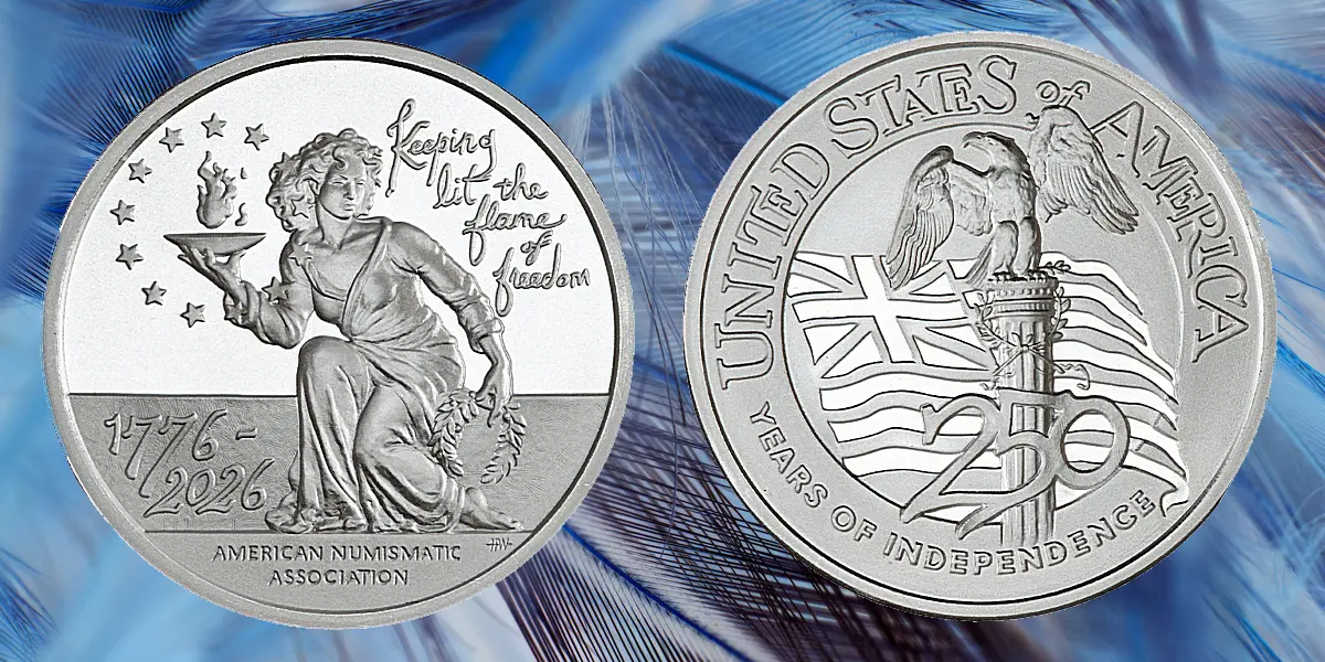 “Flame of Freedom” commemorative medal designed by acclaimed medallic artist Heidi Wastweet.
