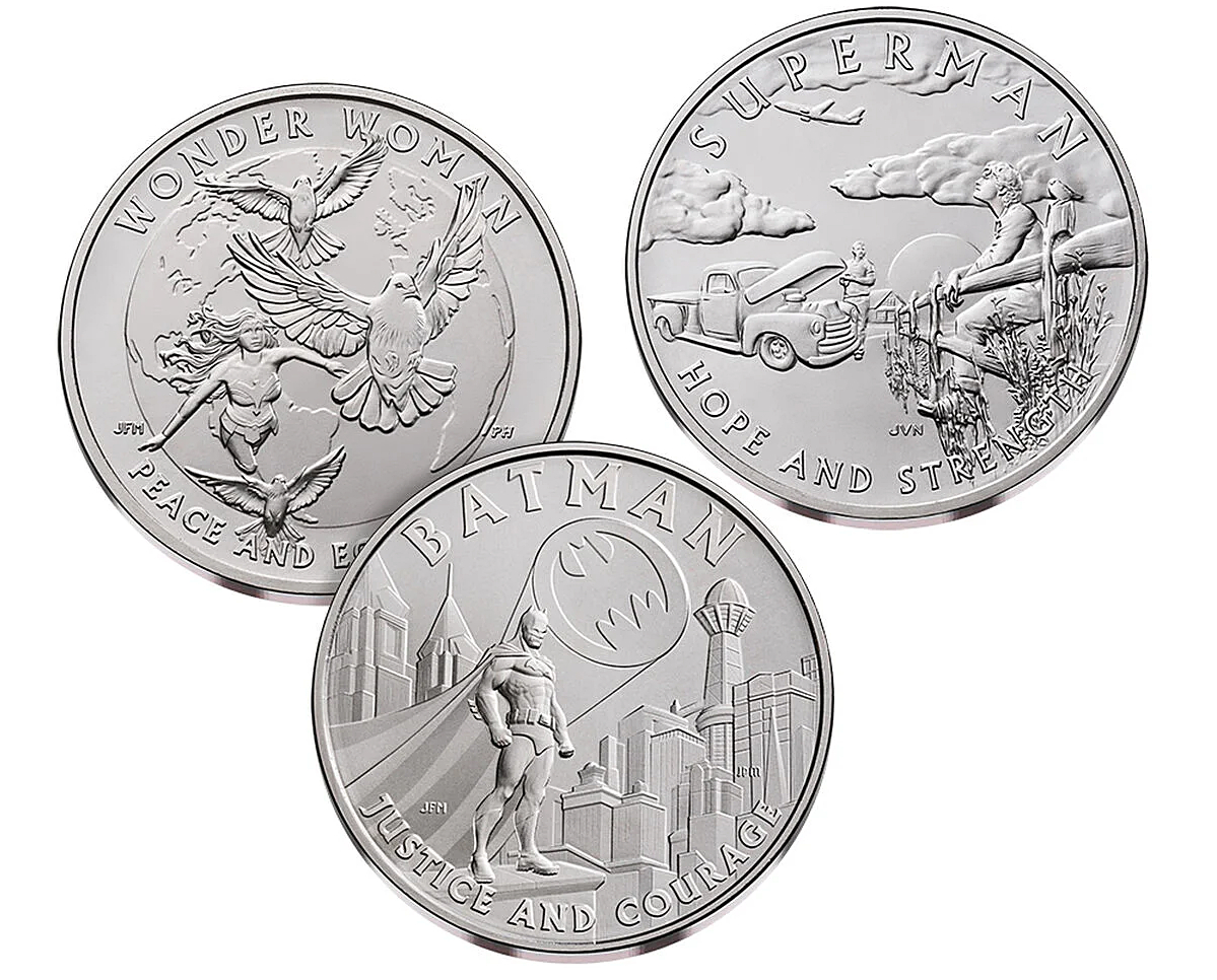Comic Art Three Medal Set, 2025 Super Heroes Reverse Designs