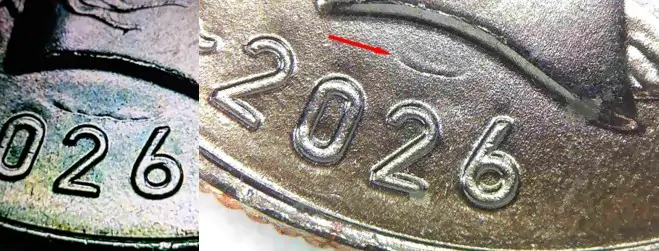 CRACK RIPPLE ABOVE DATE
