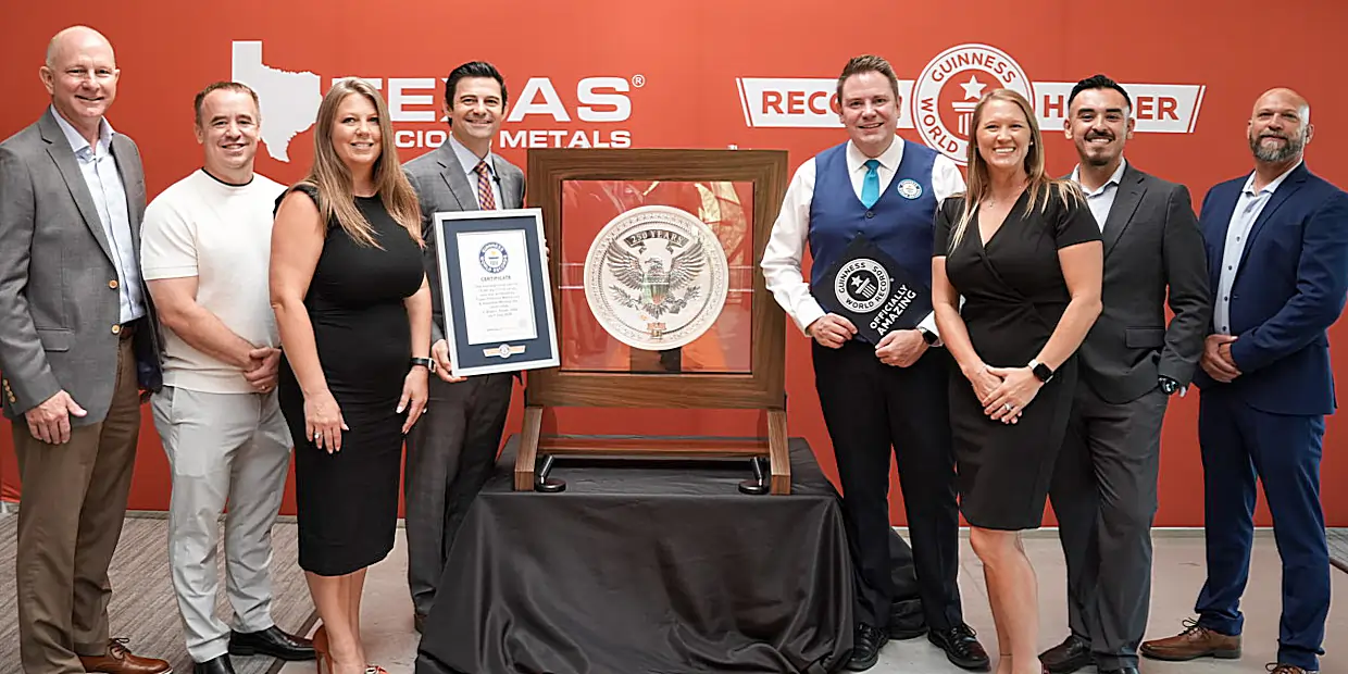 2,500-troy-ounce America 250 silver coin has earned the Guinness World Records title for the World’s Heaviest Silver Coin.