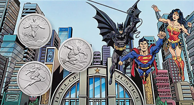 Superman, Batman, and Wonder Woman Unite in New U.S. Mint Three-Medal Set