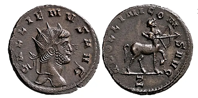 Zoo Coinage of Gallienus - Centaur / Apollo