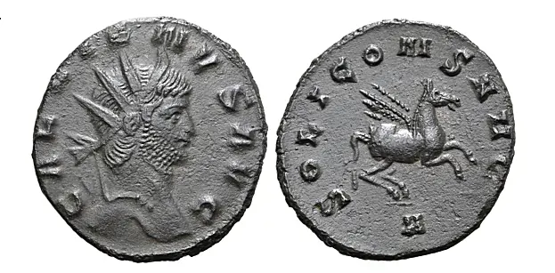 Zoo Coinage of Gallienus - Pegasus / Sol