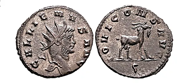 Zoo Coinage of Gallienus - Goat / Jupiter