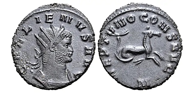 Zoo Coinage of Gallienus - Hippocamp / Neptune