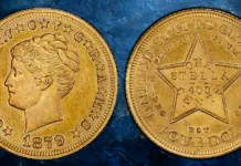 Paradime Coins - 1879 $4 Coiled Hair Stella Gilt PR63 PCGS CAC