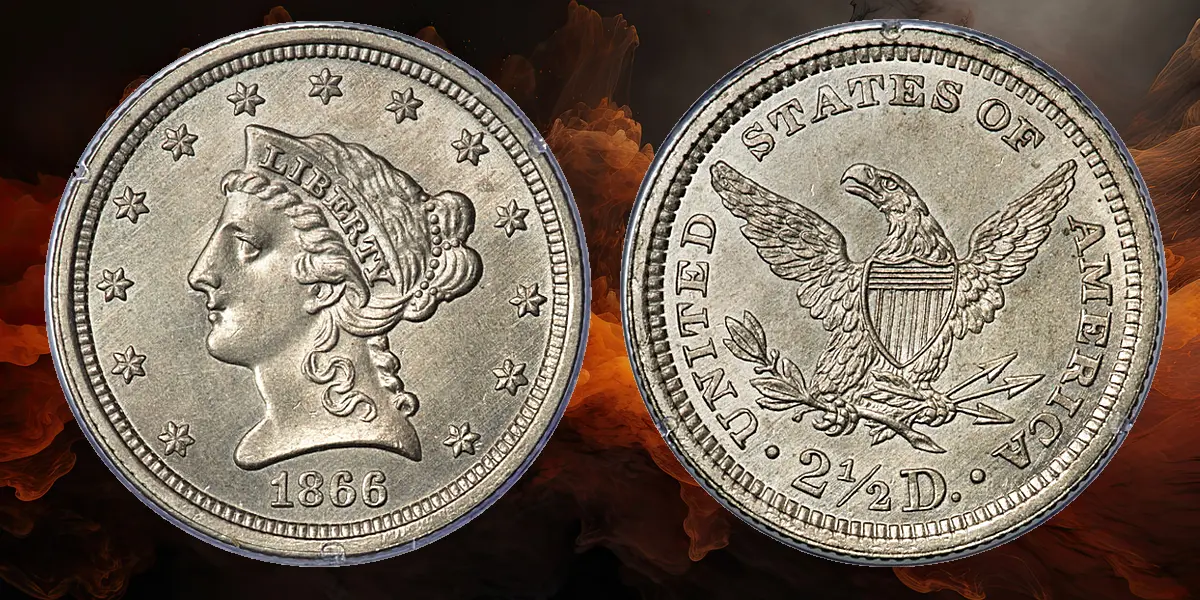 1866 $2 1/2 Liberty Quarter Eagle, Judd-542, Pollock-607, High R.7, PR64 PCGS. CAC
