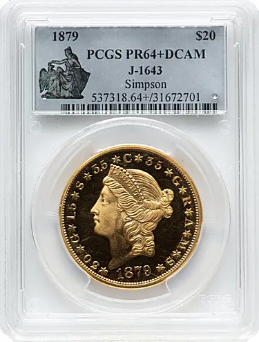 1879 $20 Liberty Head Quintuple Stella, Judd-1643
