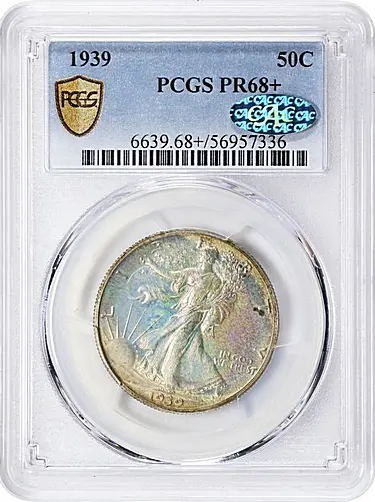 1939 Walking Liberty Half Dollar. Proof-68+ (PCGS). CAC.
