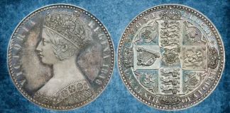 GREAT BRITAIN. Silver "Gothic" Florin Pattern, 1848. London Mint. Victoria. NGC PROOF-66.