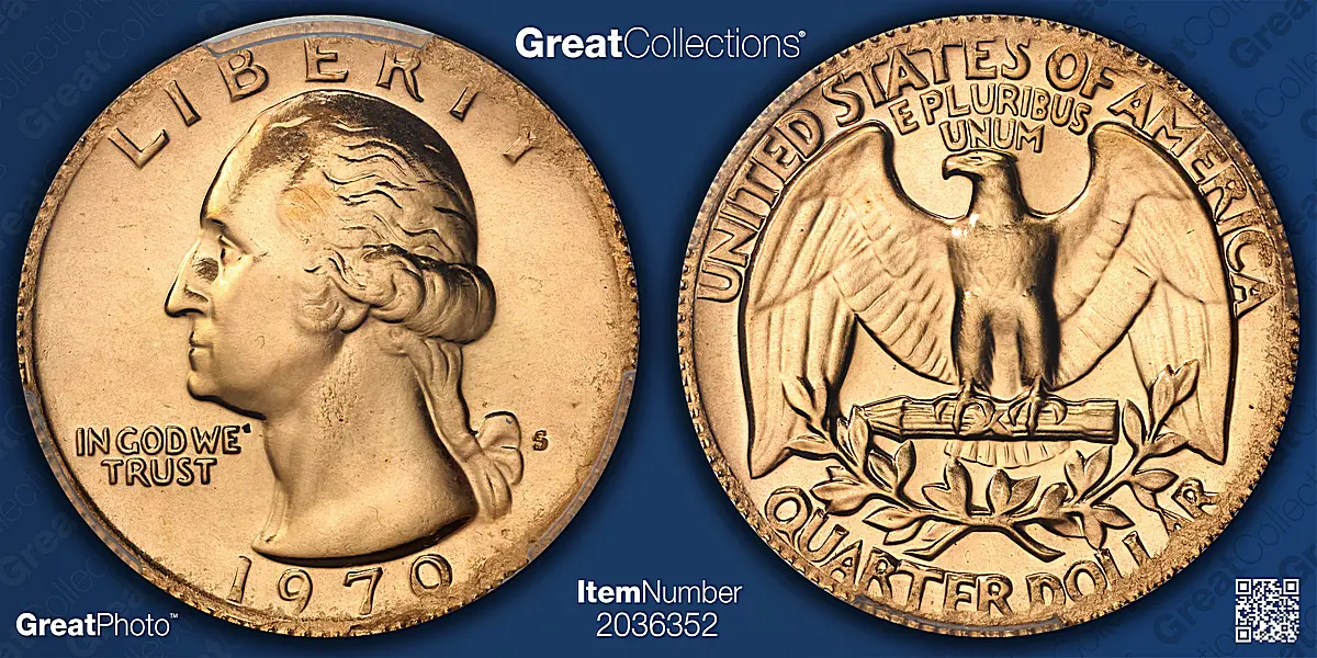 Mint Error: "Gold Washington Quarter" 1970-S Washington Quarter Overstruck on 1898 Gold Liberty Half Eagle