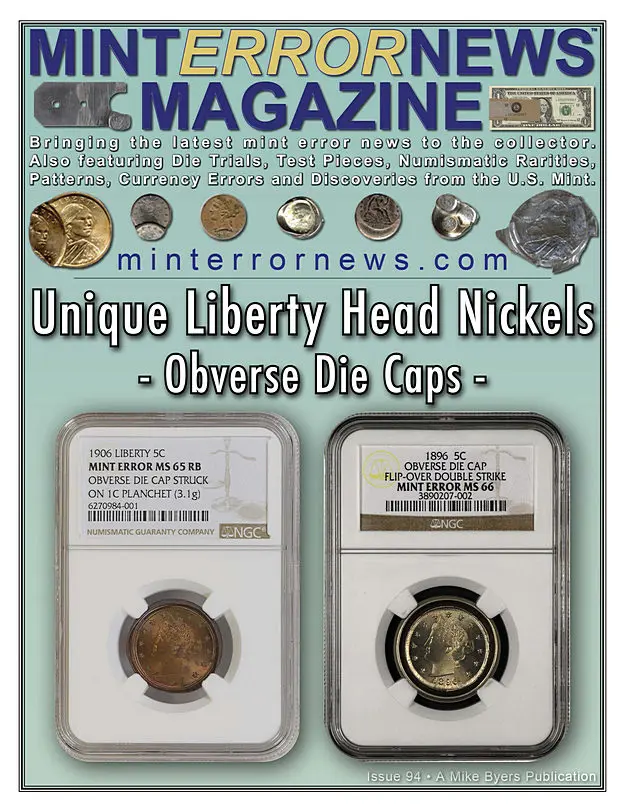 Featured on the cover ofMint Error News Magazine Issue 94: