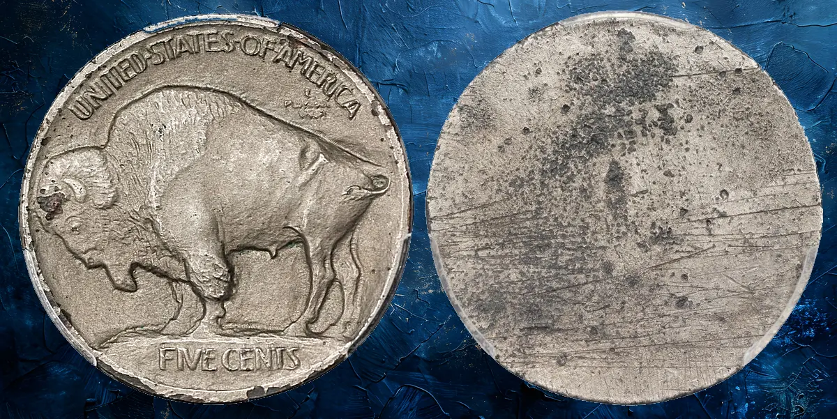 1912 Pattern Buffalo Nickels. Uniface Reverse Electrotrials. Design by James Earle Fraser. MS-64 (PCGS).