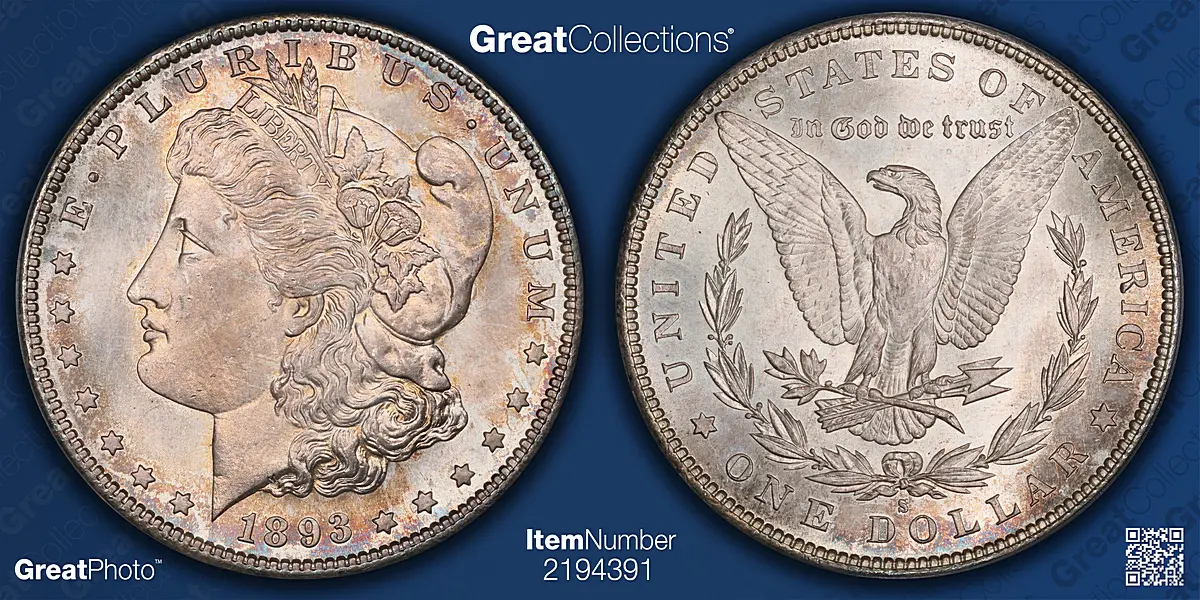 1893-S Morgan Dollar Realizes $1,181,250 at GreatCollections