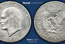 1971-S Eisenhower Dollar Silver J-2147 Prototype/Discovery Coin PCGS SP-67 (CAC Green)