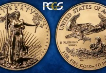 2006-W $50 One-Ounce Gold American Eagle 20th Anniversary Reverse Proof First Strike PCGS Proof