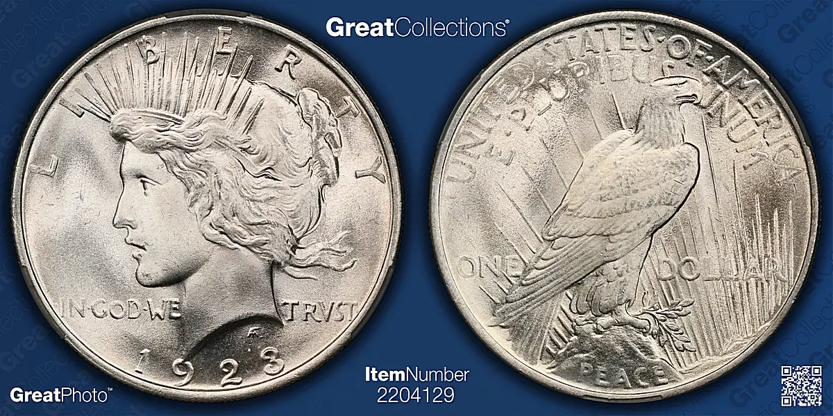 1923 Peace Silver Dollar CACG MS-67