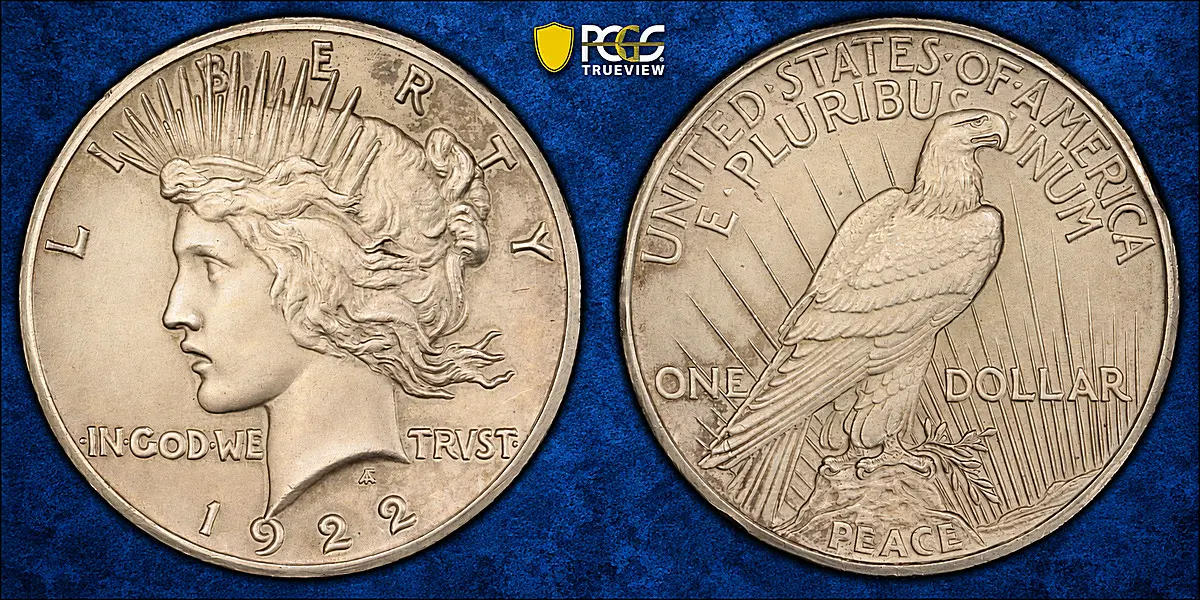 1922 $1 Matte Finish, High Relief, PR63 PCGS. CAC. - Judd 2019