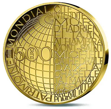 Monnaie de Paris uses a common reverse across its UNESCO World Heritage series