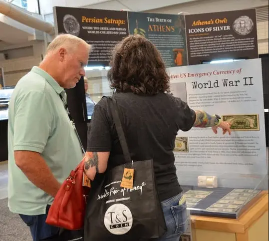 Showgoers explored the Edward C. Rochette Money Museum Showcase.