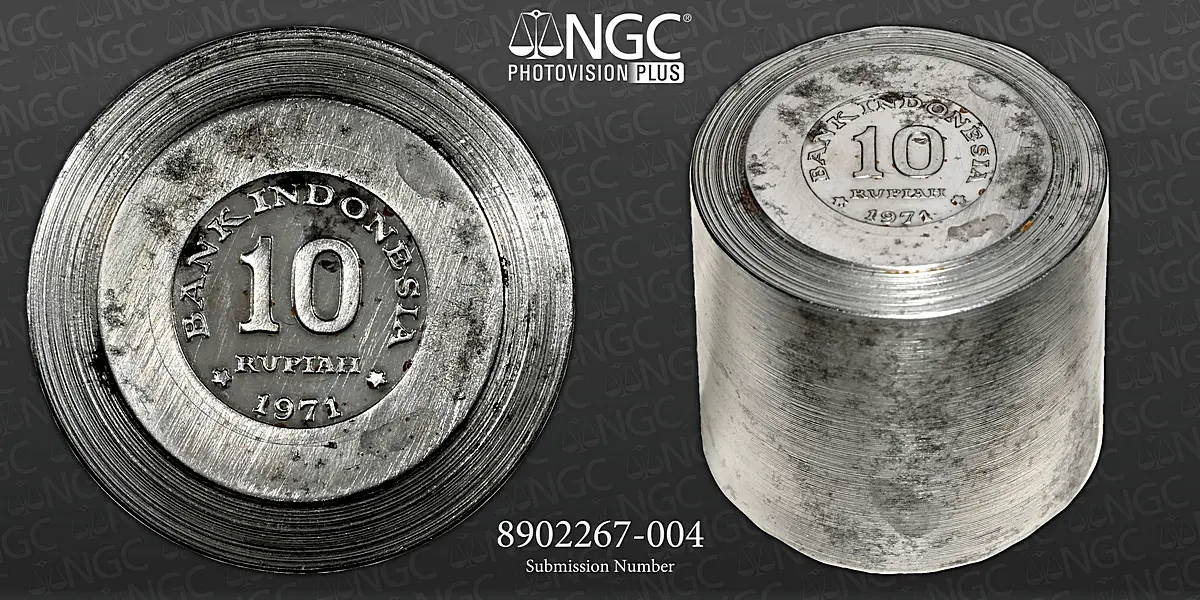 Indonesia 1971 10 Rupiah Obverse DV Die