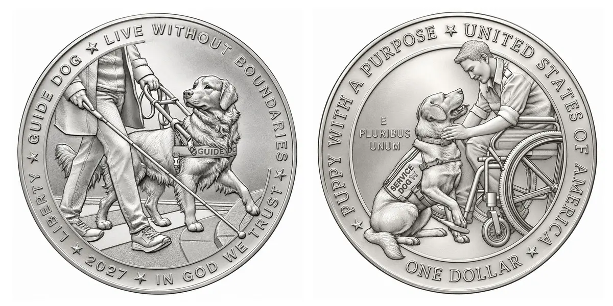 Coinweek conceptual Illustration based on US Mint Line Art for the Silver Commemorative