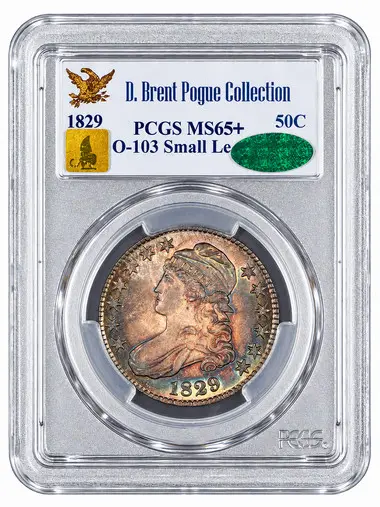1829 O-103 Small Letters PCGS MS65+ CAC, Gold CMQ