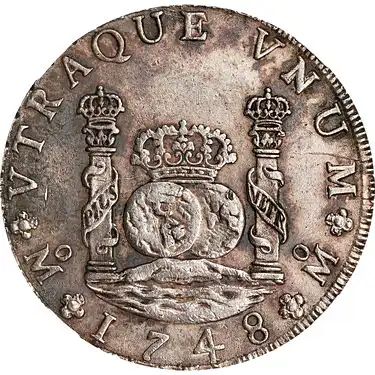 MEXICO. 8 Reales, 1748-Mo MF. Mexico City Mint