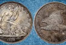 1838 Gobrecht Silver Dollar. Name Removed. Cabinet Coin Restrike. Judd-85, Pollock-94. Rarity-7+. Silver. Plain Edge. Die Alignment III. Proof-65 (PCGS). CAC.
