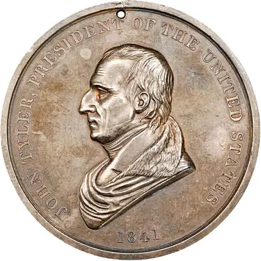 1841 John Tyler Indian Peace Medal.