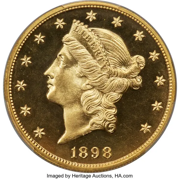 1898 $20 JD-1, R.5, PR65 Deep Cameo PCGS