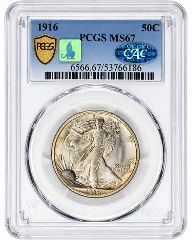 1916 Walking Liberty Half Dollar. MS-67 (PCGS). CAC. CMQ.