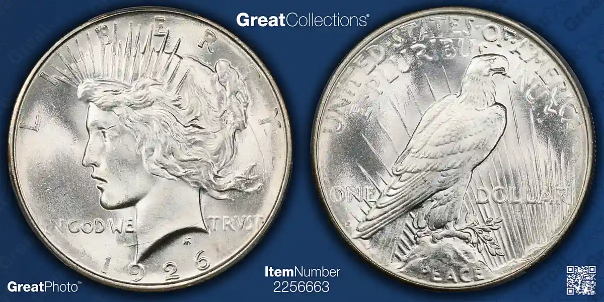 1926-D Peace Silver Dollar PCGS MS-66 (CAC Green)