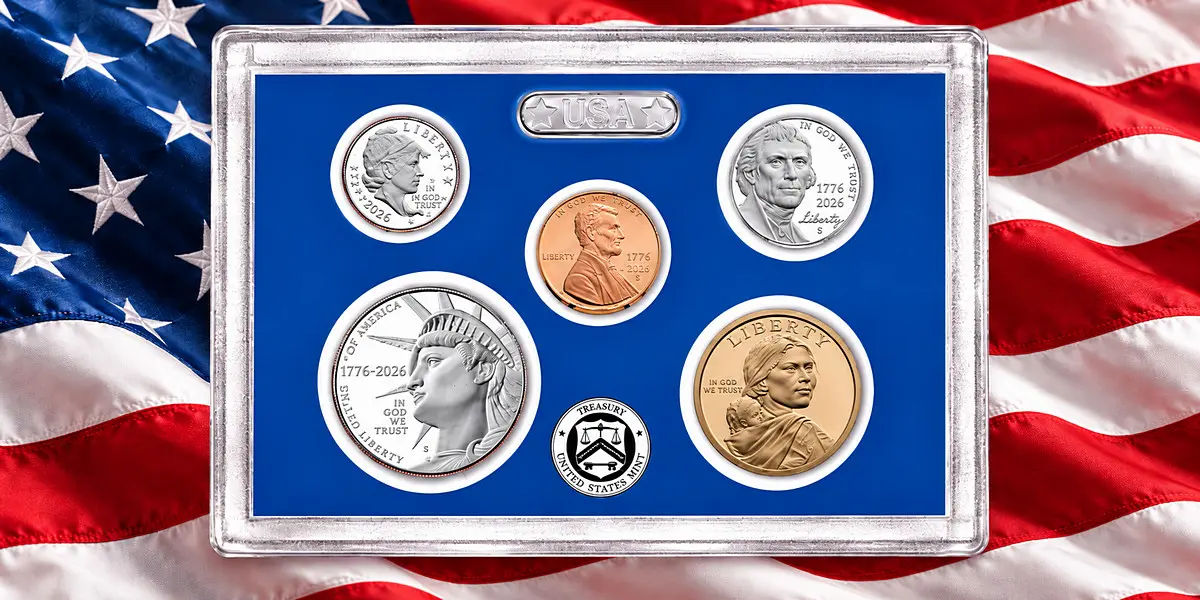 Semiquincentennial Proof Set 2026 from the US Mint - Cent through Dollar