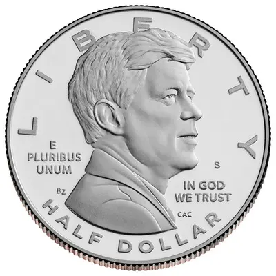 new John F. Kennedy portrait on the half dollar's obverse.
