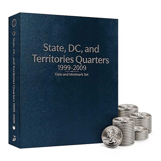 My First Album™ Statehood Quarter Starter Set pairs genuine coins with a WhitmanPrestige™ album to give new collectors a head start. Courtesy Whitman Brands.