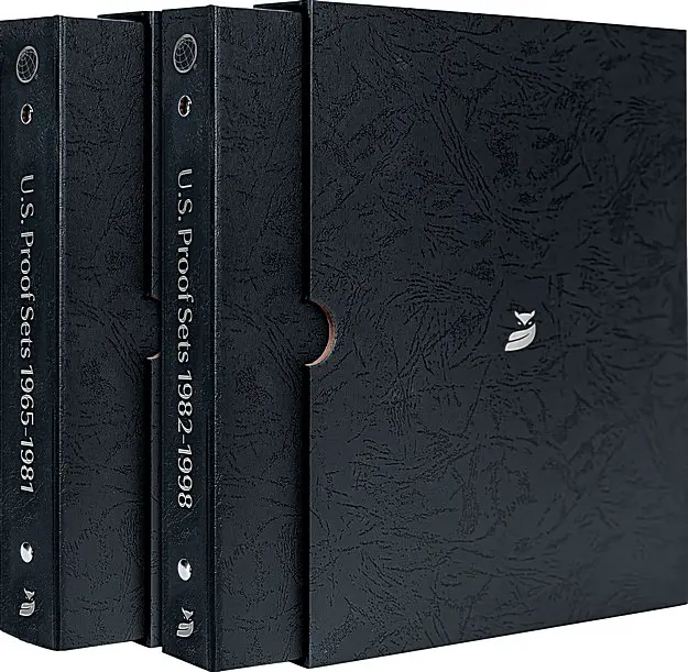 New Whitman Prestige™ U.S. Proof Set albums offer collectors a new way to display andenjoy modern Proof coinage. Courtesy Whitman Brands.